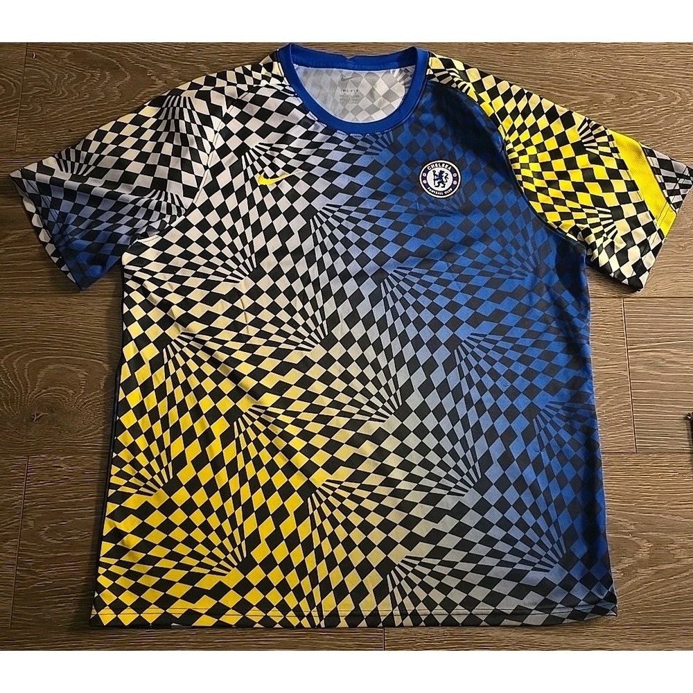 CHELSEA FOOTBALL SHIRT 2021/2022 TRAINING PRE-MATCH JERSEY NIKE CW4872-409 XXL